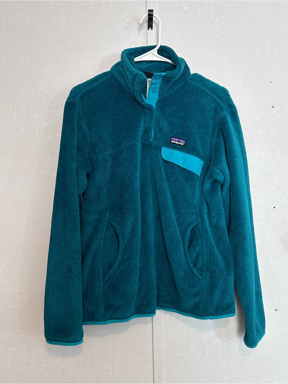 Patagonia | Teal Fleece Jacket with Aqua Chest Accent | Size Medium - Picture 1 of 6